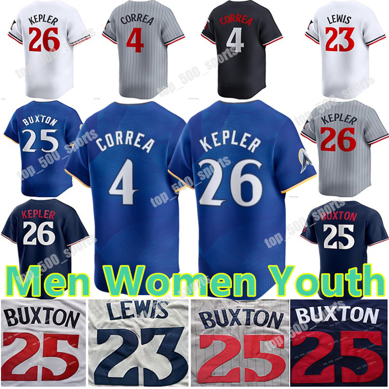 2024 Custom City Connect Royce Lewis Jersey Carlos Correa Byron Buxton Luis Arraez Jose Miranda Carlos Correa Max Kepler Gary Sanchez Nick Polanco Baseball