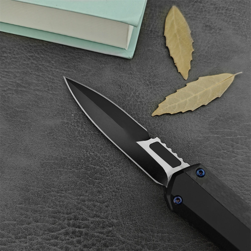 2025 new Glykon Micro-Assist Open Foldable D2 Steel Pocket Knife with Aluminum & Carbon Fiber Handle - Ideal for Outdoor Activities