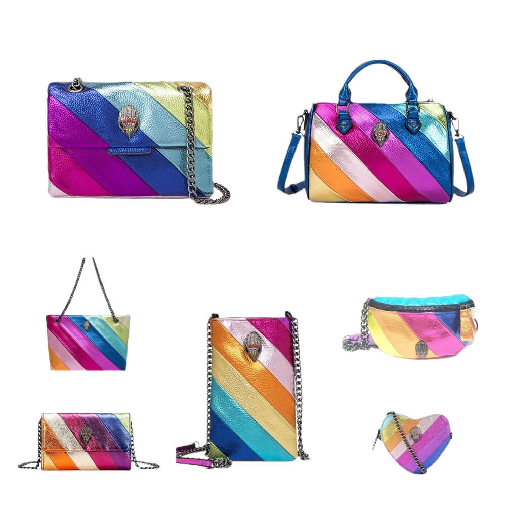 Designer Handbag Women Heart Rainbow London Eagle Leather Purse Stripe Shoulder Clutch Tote Crossbody Bag