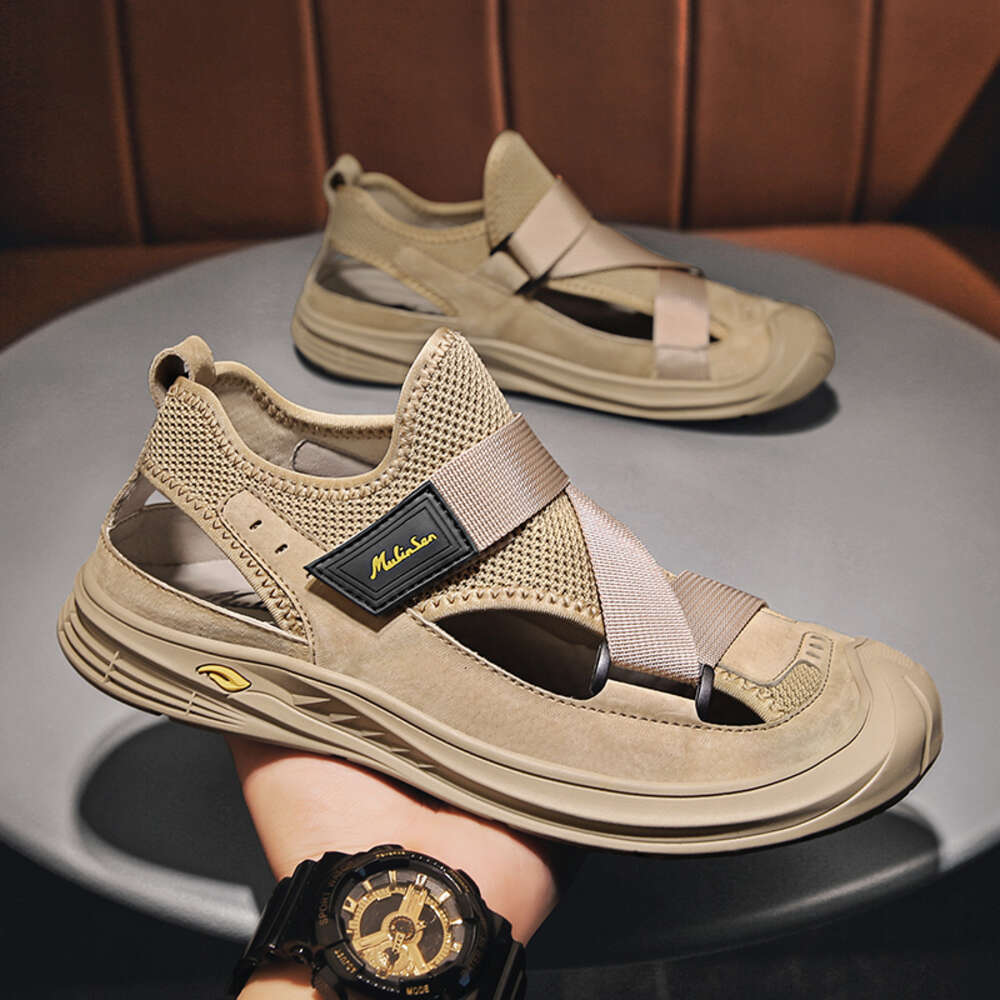 CYYTL Mens Sandals Casual Summer Outdoor Beach Fashion Male Fisherman Shoe Leather Loafers Platform Sport Hiking Slippers