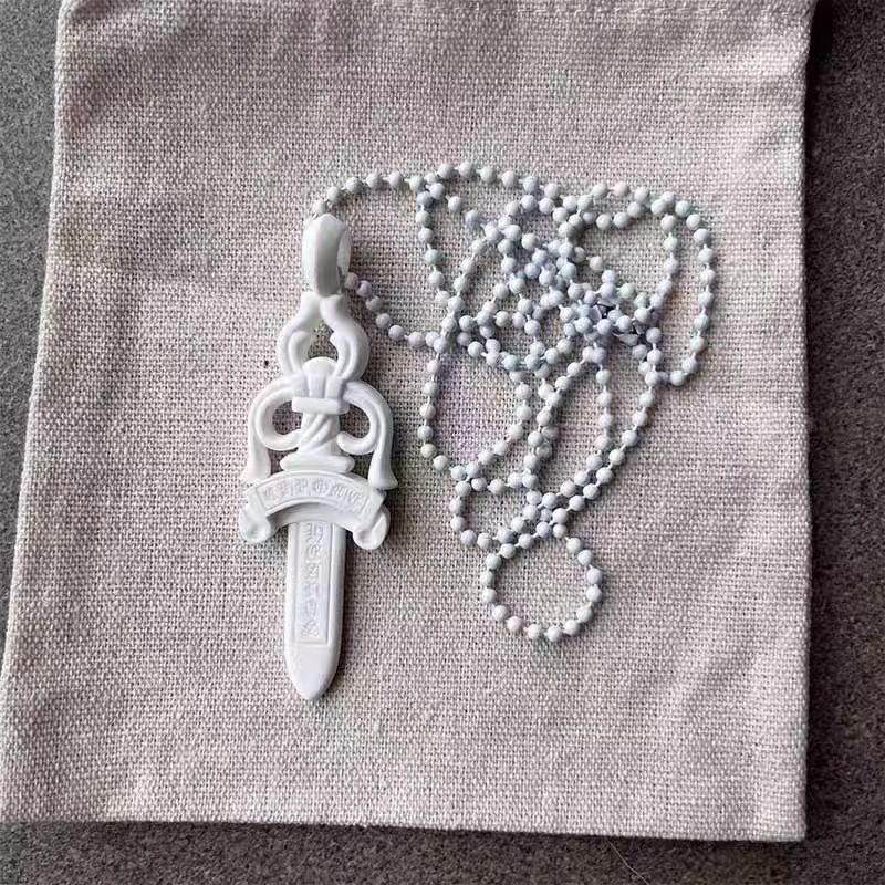 Necklace Resin Holy Sword Colored Necklace Couple Chain Punk Street Dance Style Cross Dagger Letter Chain