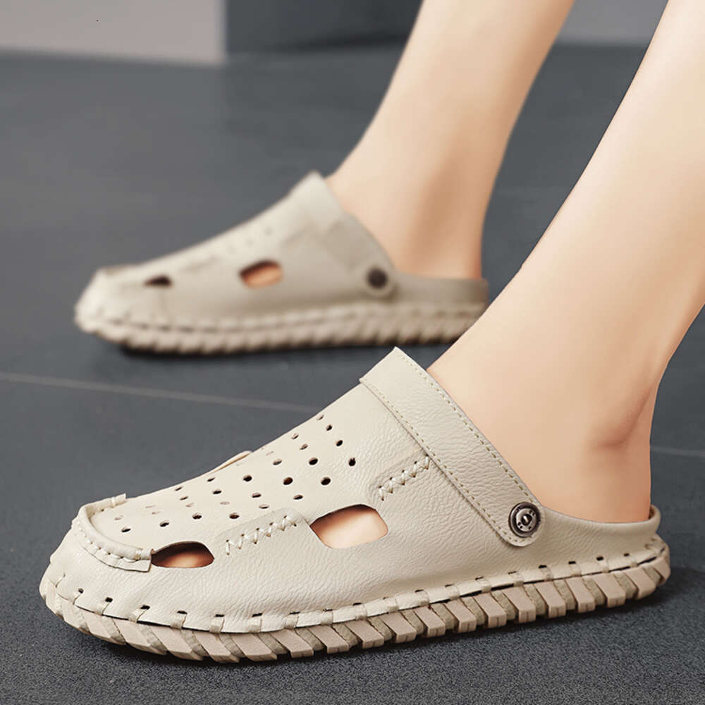 CYYTL Mens Sandals Fashion Summer Leather Platform Male Slippers Casual Outdoor Ankle Beach Shoes Fisherman Sport Walking