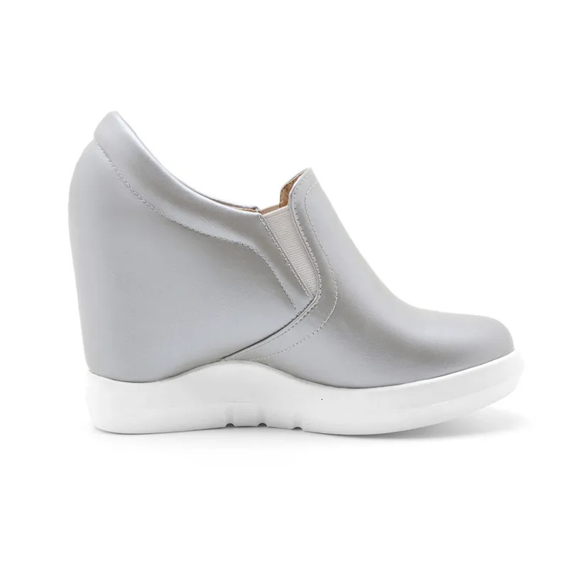 White Wedge Shoes Women Sneakers Spring Autumn Hidden Heels Ladies Loafers Shoes Casual Comfort Wedges Platform Female Shoes 240615