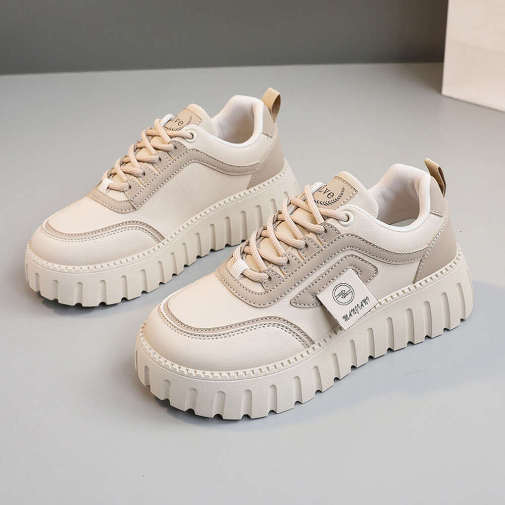 Senchen 2024 Trend Autumn Comfortable Thick Sole Heightening Board Korean Style Student Casual Platform Shoes