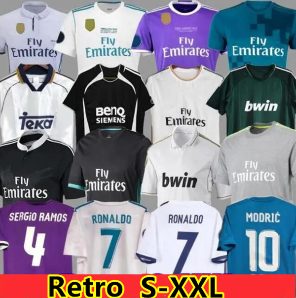 Retro Real Madrid Soccer Jersey Finals Football Shirt 13 14 15 16 17 18 GUTI SEEDORF CARLOS KAKA 94 95 96 97 98 99 00 01 02 03 04 05 RAUL ZIDANE RONALDO retro shirts