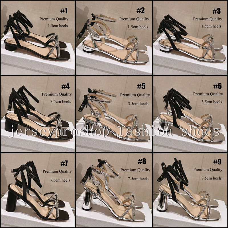 Premium Quality Fashion Women's Heels Sandals with 1.5cm/3.5cm/7.5cm Heel Summer Sandals