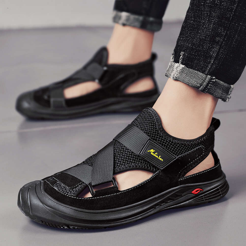 CYYTL Mens Sandals Casual Summer Outdoor Beach Fashion Male Fisherman Shoe Leather Loafers Platform Sport Hiking Slippers