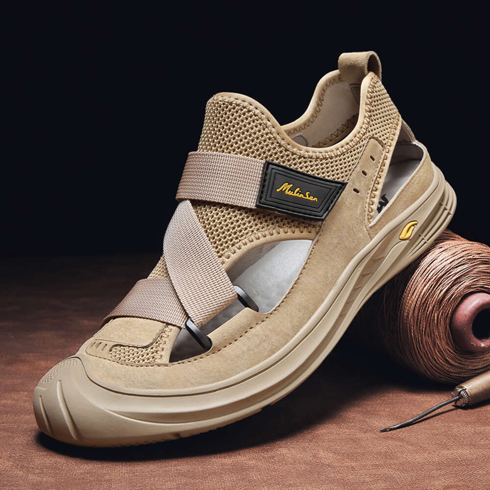 CYYTL Mens Sandals Casual Summer Outdoor Beach Fashion Male Fisherman Shoe Leather Loafers Platform Sport Hiking Slippers