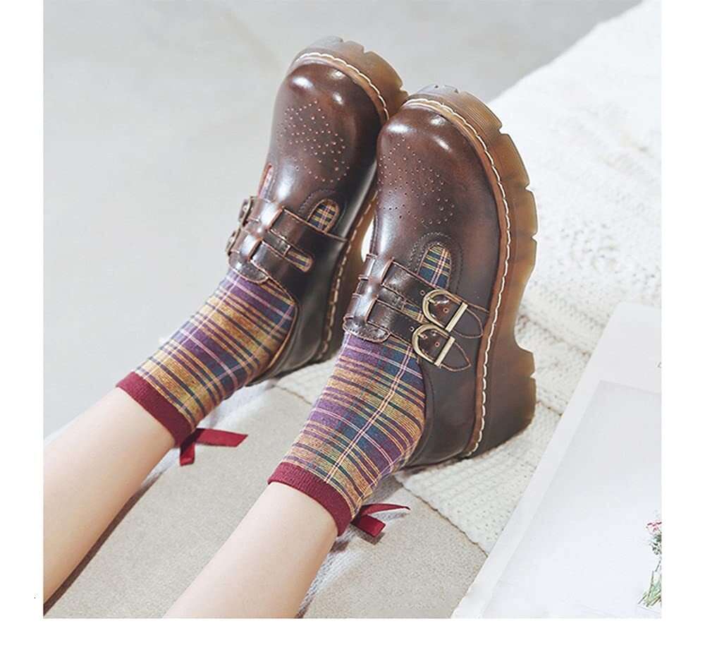Mary Jane for Women Mid Heel Slip-On Pumps Vintage Mori Girl JK Dress Shoes 4 e759d
