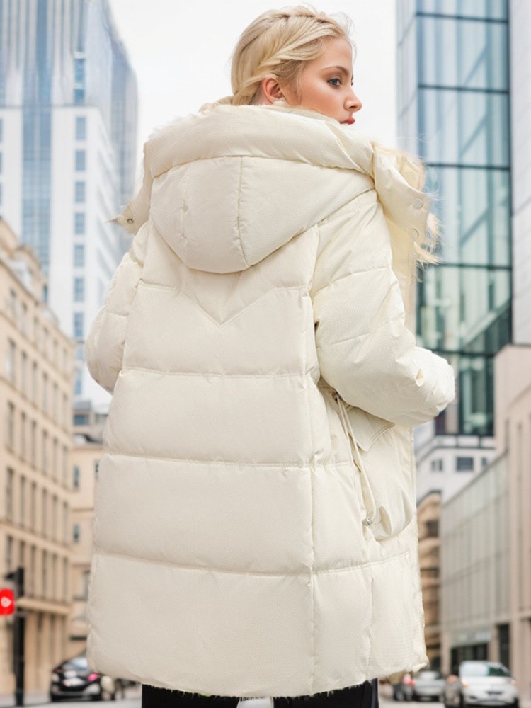 Thickened medium to long cotton jacket for women 2023 new loose oversized hooded cotton jacket, stylish and stylish cotton jacket H87#68