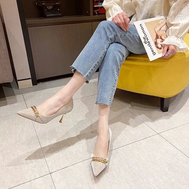 High Heels: Stiletto Pointed Toe Pumps for Women, 2024 Summer Ladies Wedding Heels Bridal Shoes