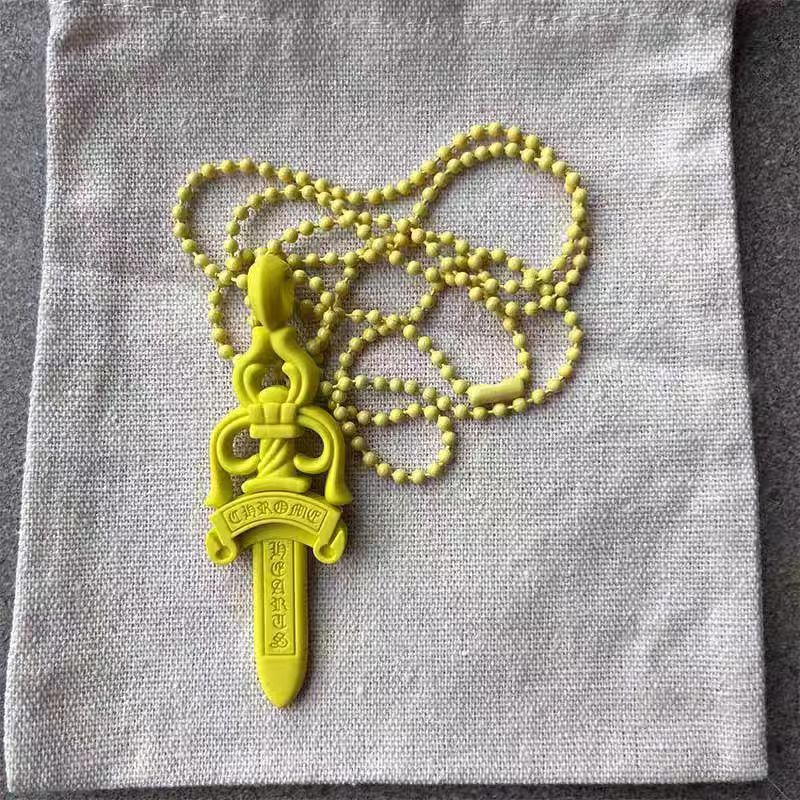 Necklace Resin Holy Sword Colored Necklace Couple Chain Punk Street Dance Style Cross Dagger Letter Chain