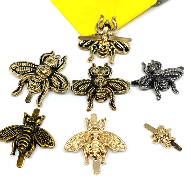 2pcs Metal Bee Shape Decorated Buckle Retro Fashion Bag Clip Buckle Hardware for Leather Craft Bag Handbag Shoe DIY Accessories 240615