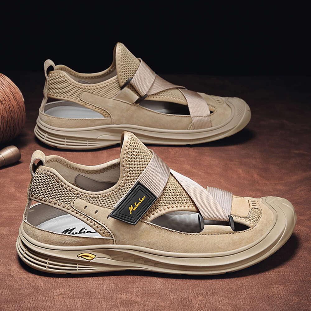 CYYTL Mens Sandals Casual Summer Outdoor Beach Fashion Male Fisherman Shoe Leather Loafers Platform Sport Hiking Slippers