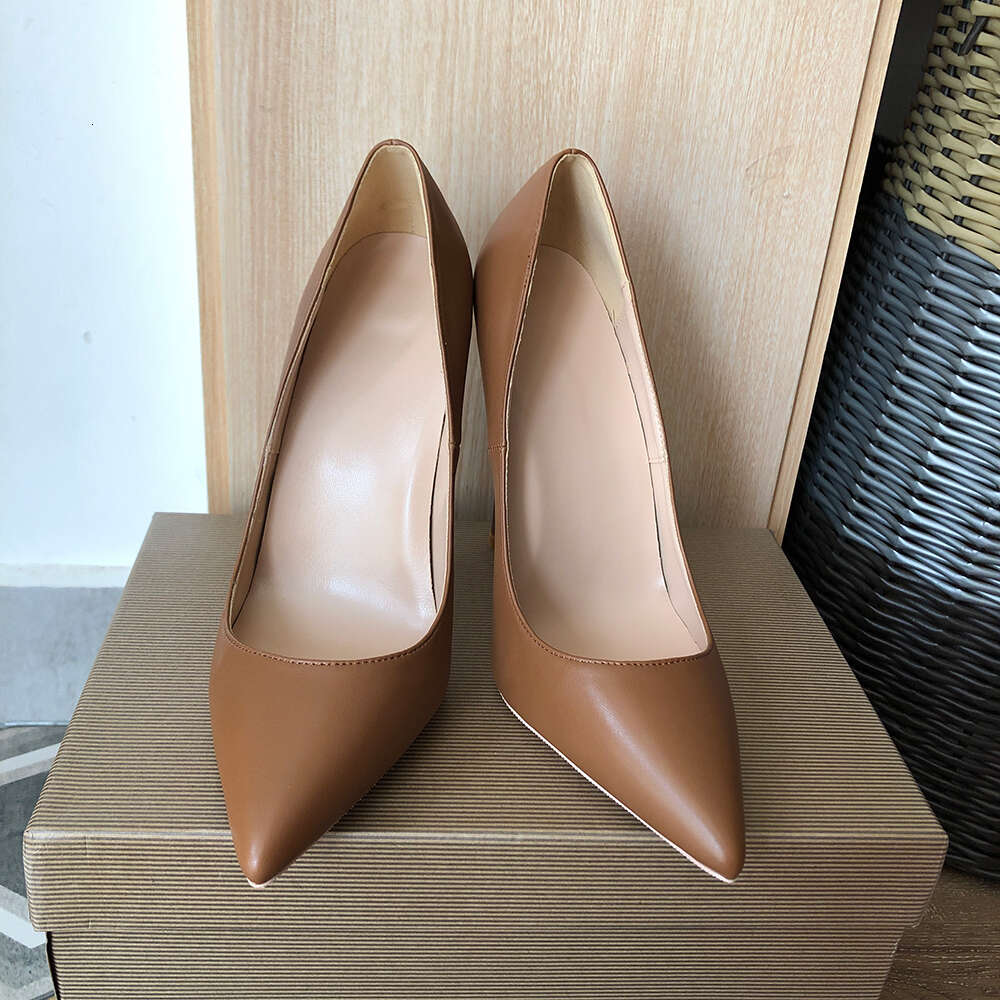 Veowalk Dark Brown Matte Women Elegant Pointed Toe Stiletto Pumps For Formal Dress Fashion Ladies High Heel Shoes Customizable