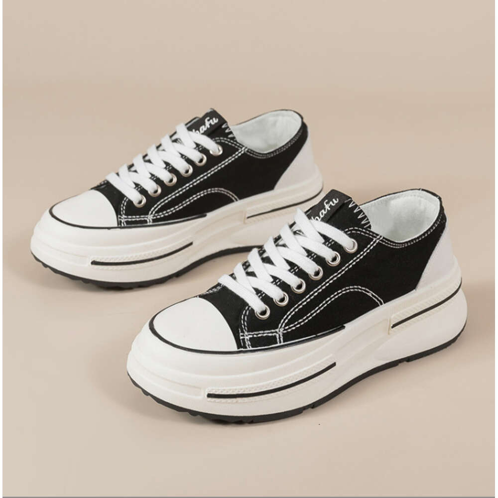 Women's Thick Soled Canvas Spring and Autumn Summer Board Versatile Casual Small White Shoes