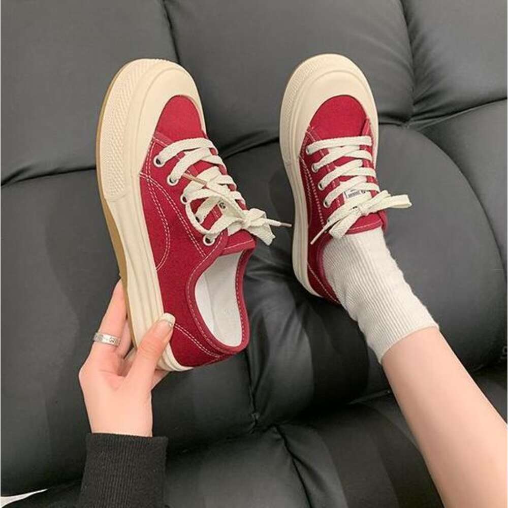 Thick Soled Canvas for Women New Versatile Sports Leisure Board Casual Fashion Running Trendy Shoes Clunky Sneakers