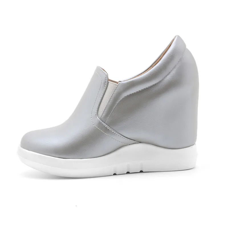 White Wedge Shoes Women Sneakers Spring Autumn Hidden Heels Ladies Loafers Shoes Casual Comfort Wedges Platform Female Shoes 240615