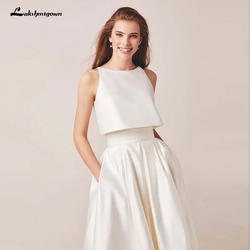 Lakshmigown Ivory Stain HighLow Wedding Dresses with Jacket FloorLenth Bridal Gown Party Vestido De Noiva 240615