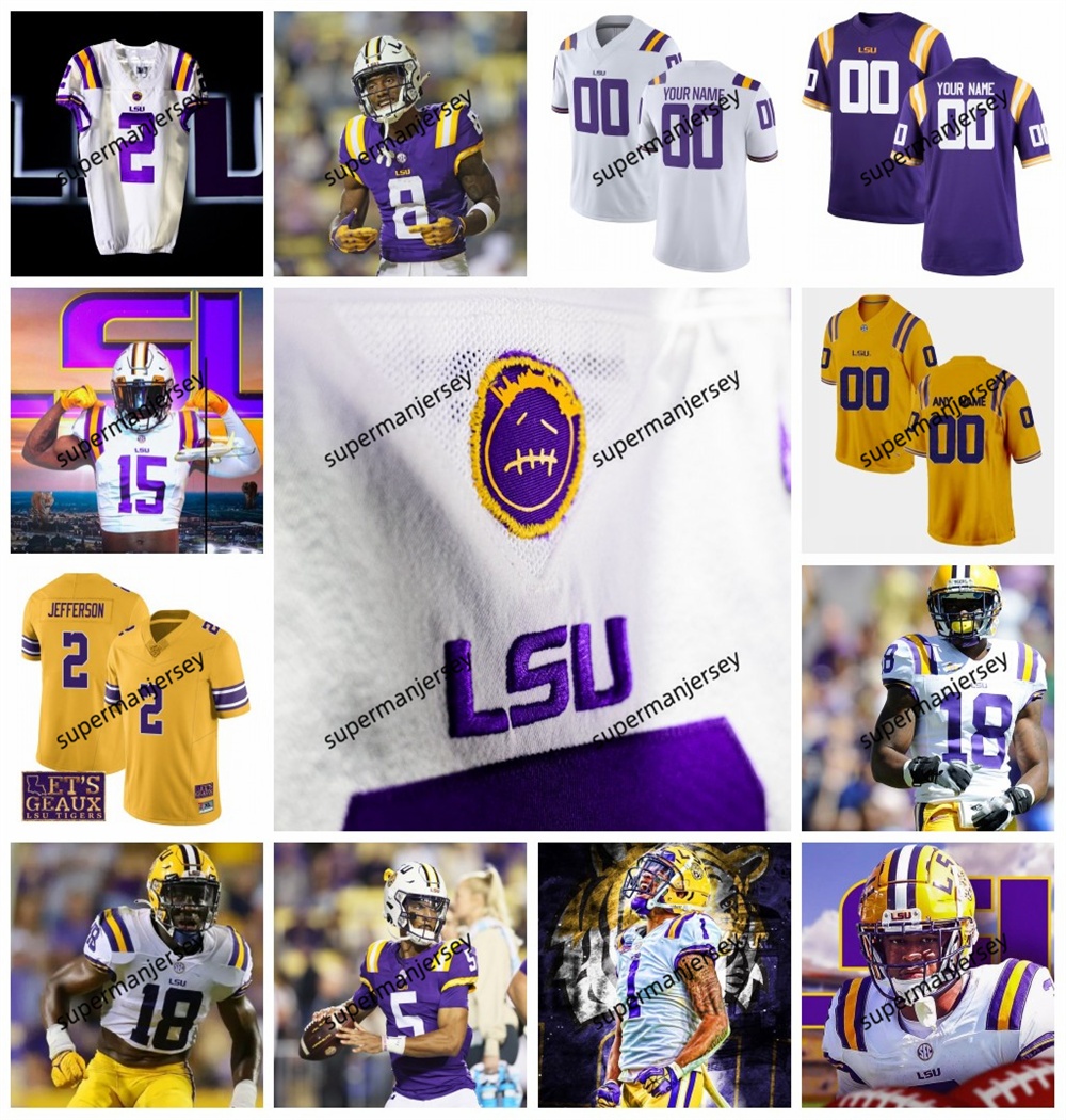 LSU Tigers 2 Justin Jefferson College Football Jersey Odell Beckham Jr. Burreaux 9 Joe Burrow Tryann Mathieu 7 Fournette Purple Stitched College Mens Jerseys 2024