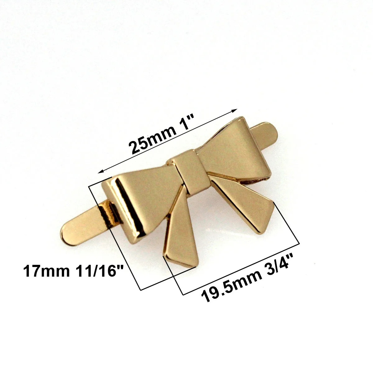 2pcs Metal Bowknot Buckle Fashion Durable Shoes Clip Clasp for DIY Handbag Bag Garments Hardware Closure Bag Parts Accessories 240615