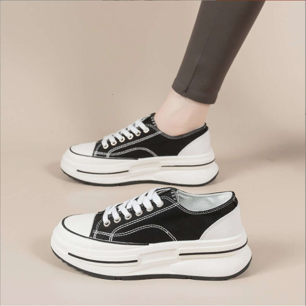 Women's Thick Soled Canvas Spring and Autumn Summer Board Versatile Casual Small White Shoes