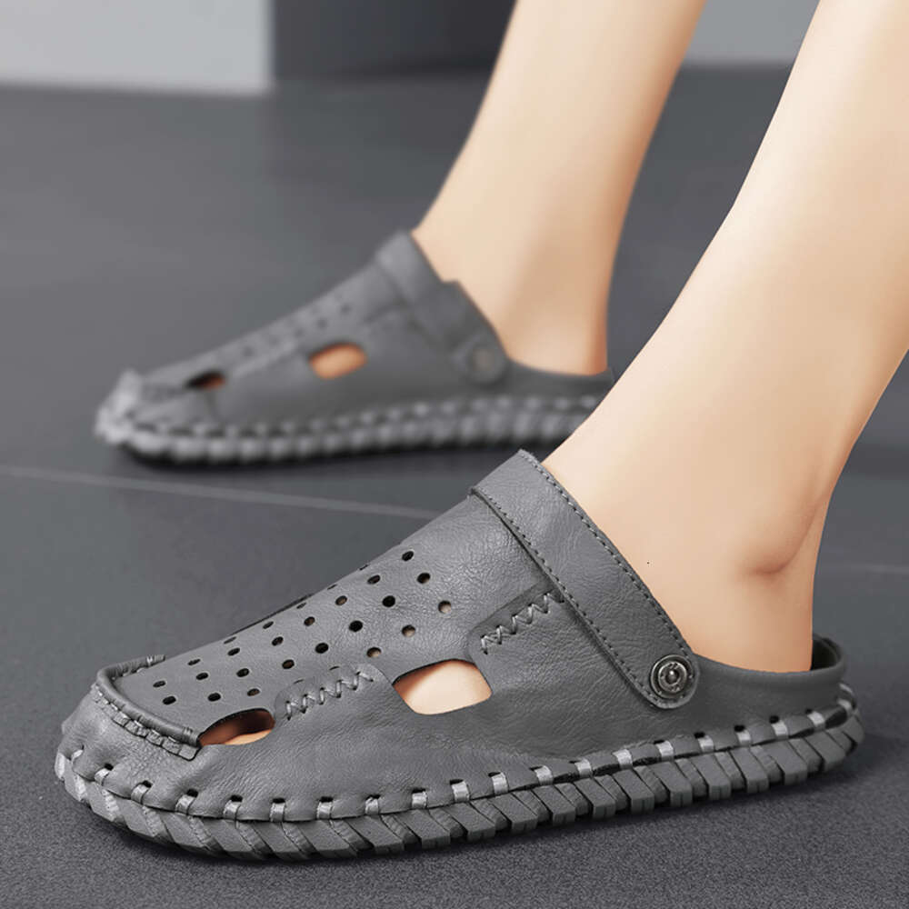 CYYTL Mens Sandals Fashion Summer Leather Platform Male Slippers Casual Outdoor Ankle Beach Shoes Fisherman Sport Walking