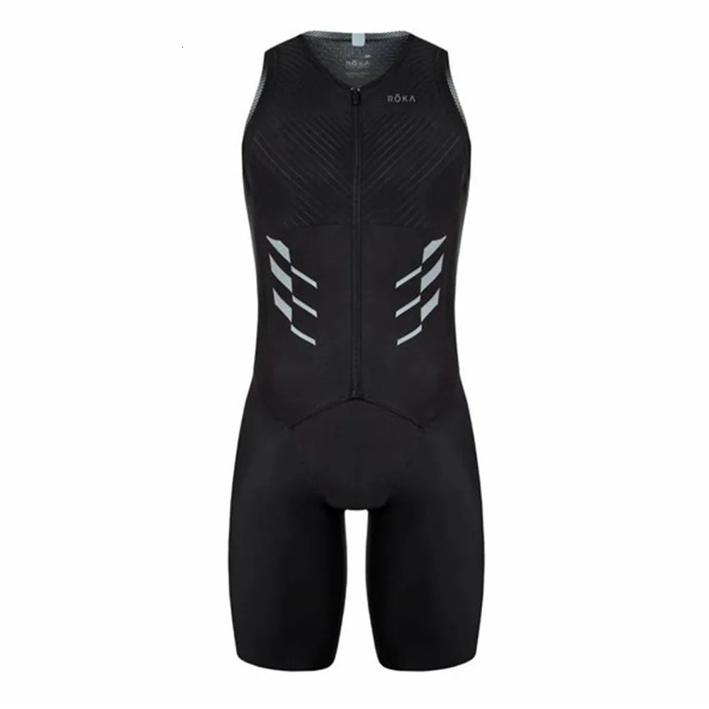 Roka Triathlon Mens Sleeveless Swimming And Running Sportswear Bodysuit Outdoor Tights Skin Suit 240620
