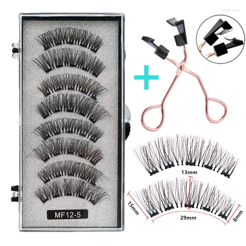 False Eyelashes Waysear 4 Pairs Magnetic Natural Look Waterproof 3D Effect Reusable Lashes No Glue