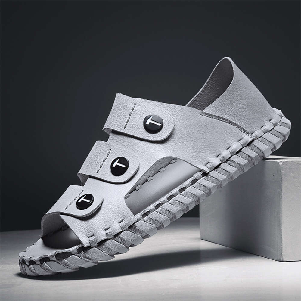 CYYTL Mens Sandals Summer Beach Shoes Leather Outdoor Fisherman Slippers Hiking Fashion Breathable Designer Open Toe Flat