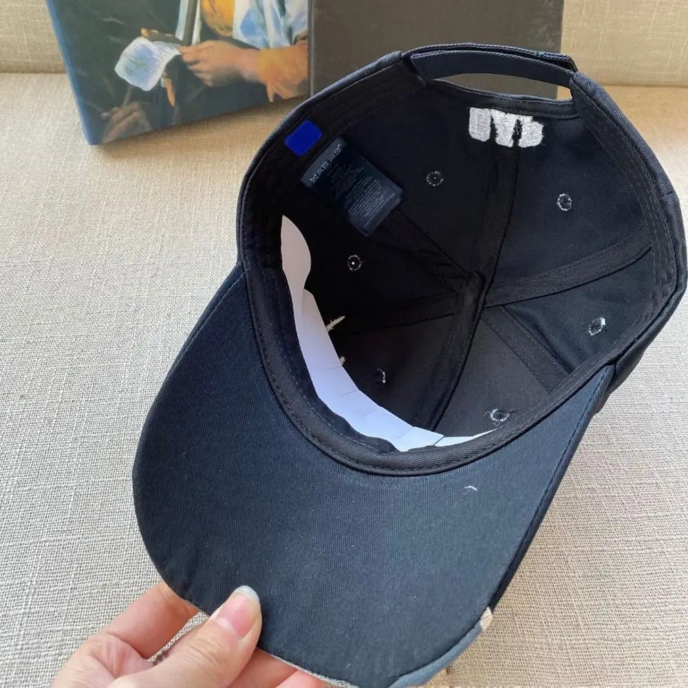 Embroidered Baseball Hat Fashion Hip Hop Cowboy Sun Hat Adjustable Blue Sun Hat Adult 240531bj
