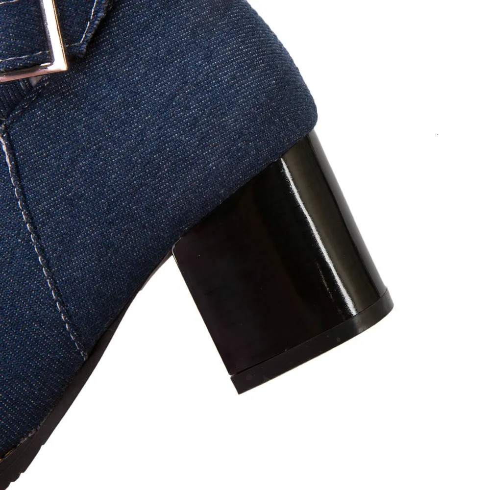 Fashion Women Snow Boots Australia Classic High Quality Denim Warm Women Winter Boots Botas Mujer Plus Size 34-48 Drop 240615