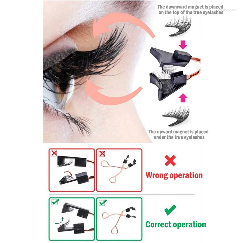 False Eyelashes Waysear 4 Pairs Magnetic Natural Look Waterproof 3D Effect Reusable Lashes No Glue