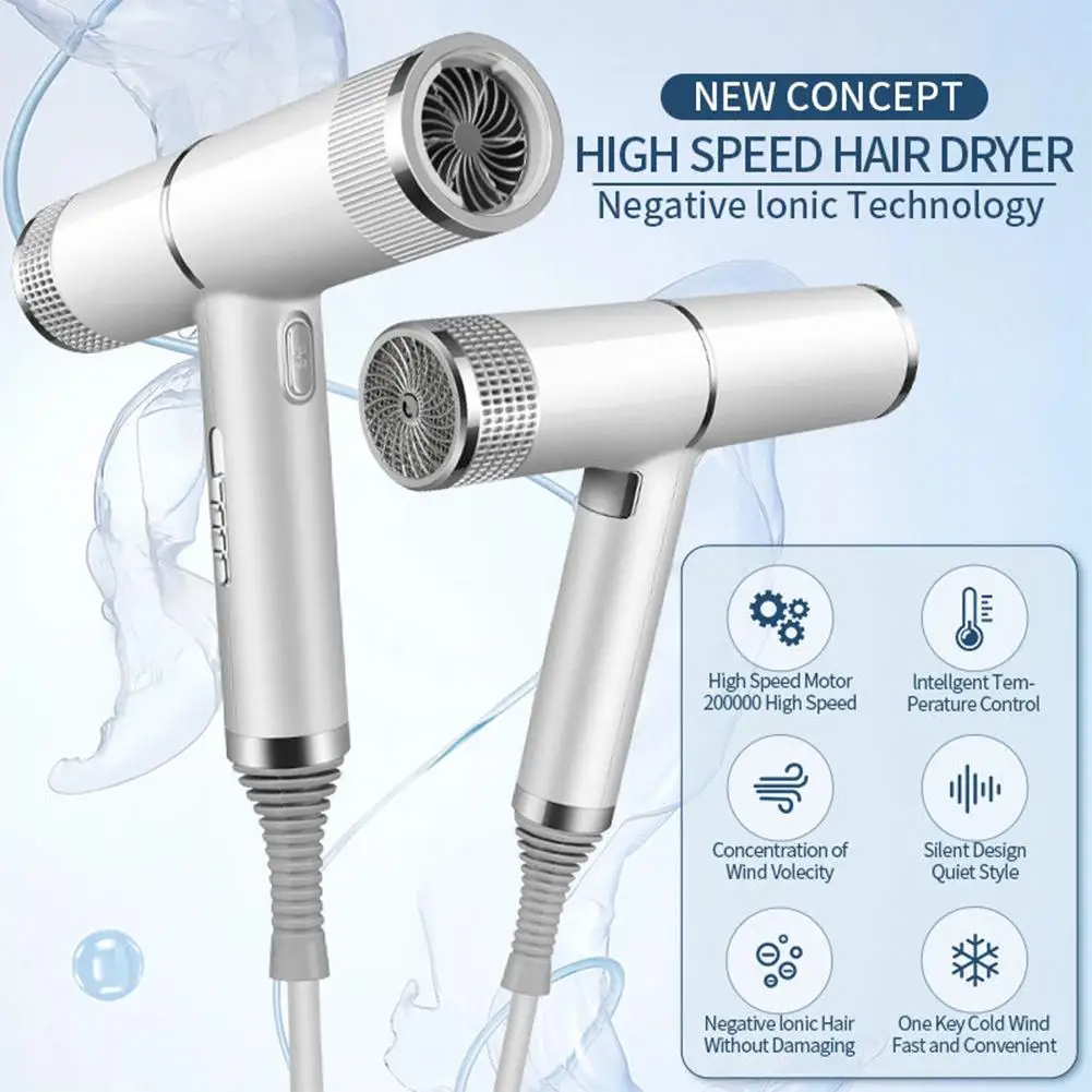 Strong Wind Hair Dryer Diffuser For Hair Dryers Home Appliances High Power Hair Blow Blue Light Anion Anti-static Hair Tools