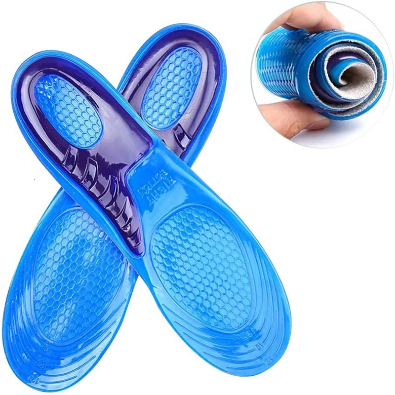 1Pair Silicone Insoles for Shoes Ortic Arch Support Insole Soft Shoe Inserts Sport Anti-slip Template For Man Women Shoe Sole 240615