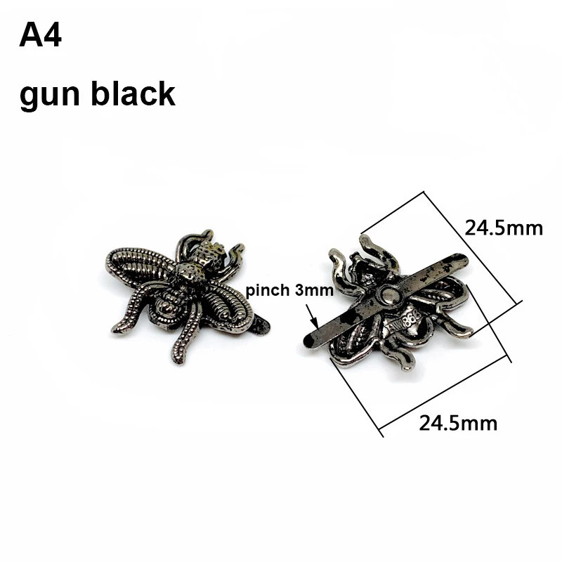 2pcs Metal Bee Shape Decorated Buckle Retro Fashion Bag Clip Buckle Hardware for Leather Craft Bag Handbag Shoe DIY Accessories 240615