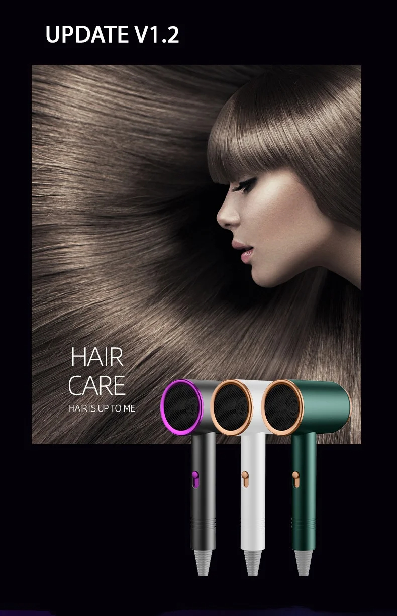 1000W Leafless Hair Dryer Negative Ion 220V For Hair Care Professinal Quick Dry Home Powerful Hairdryer Constant Anion Electric