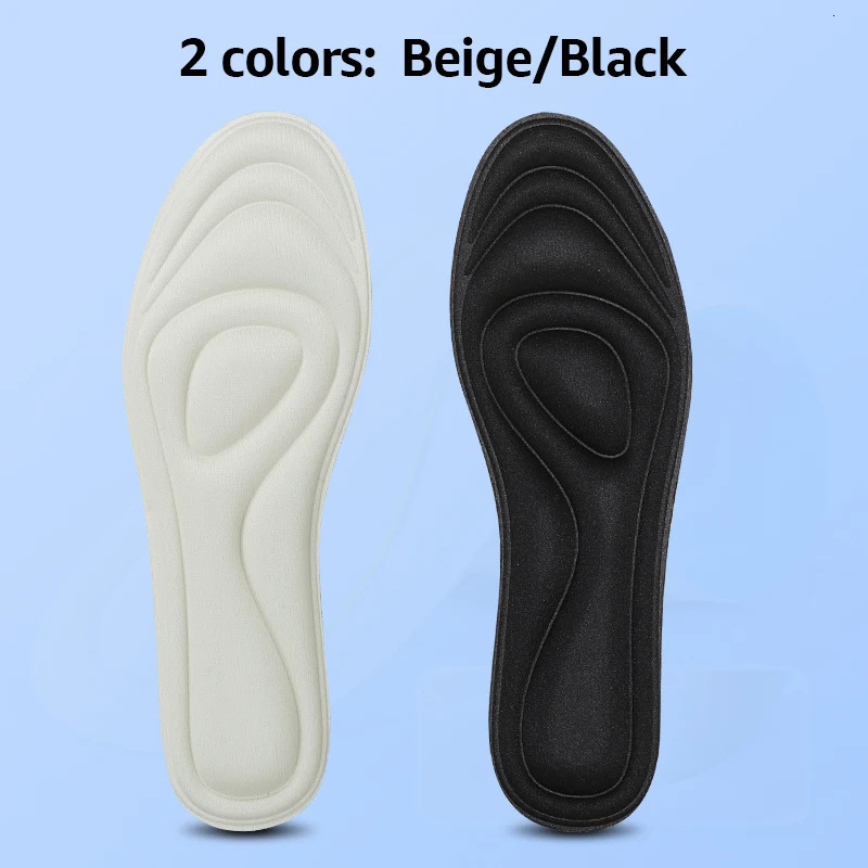 5 Pairs Memory Foam Insoles for Shoes Womens Sweat Absorption Massage Sport Insole Feet Orthopedic Sole Accessories Pads Men 240615