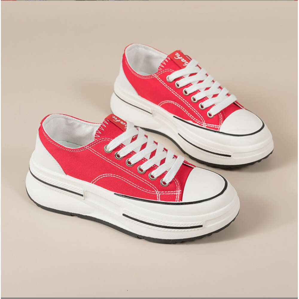 Women's Thick Soled Canvas Spring and Autumn Summer Board Versatile Casual Small White Shoes