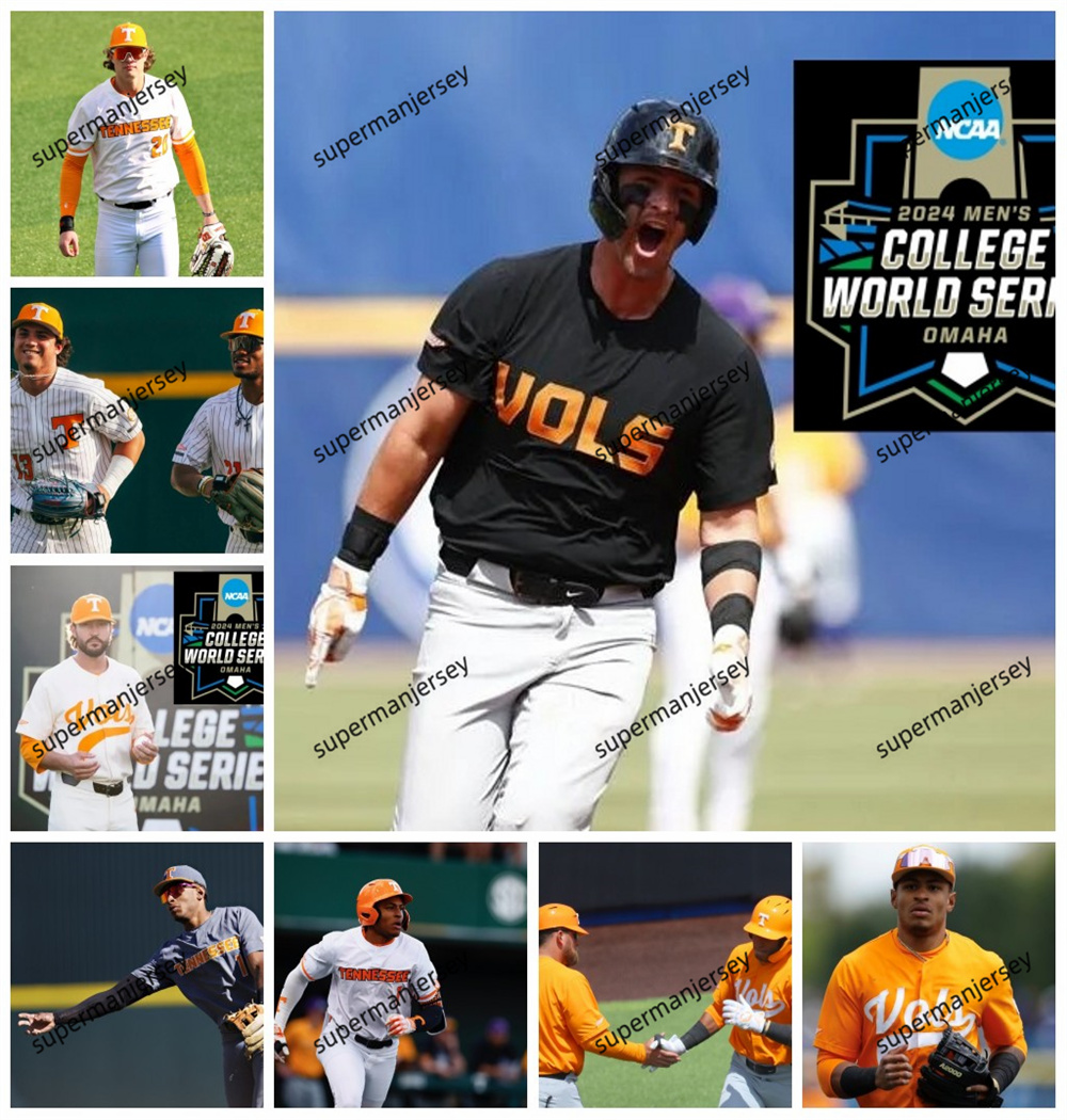 Custom 2024 Tennessee Volunteers Baseball Christian Moore Bradke Lohry Blake Burke Billy Amick Kavares Tears Cannon Peebles Dylan Dreiling VOLS Jersey