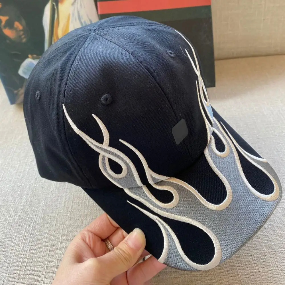 Embroidered Baseball Hat Fashion Hip Hop Cowboy Sun Hat Adjustable Blue Sun Hat Adult 240531bj