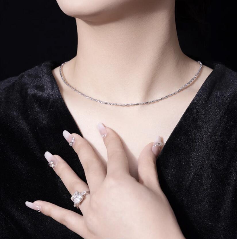 Unique Sterg Sier Starry Necklace, Italian Imported, Gift for Unisex