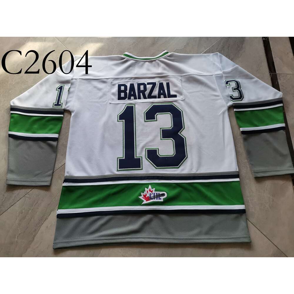 C26 Hockey jerseys Physical photos Seattle Thunderbirds Mathew Barzal Men Youth Women High School Size S-6XL or any name and number jersey