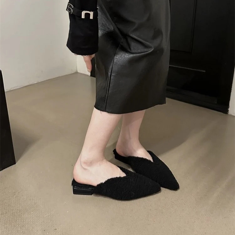 Spring Fur Mules: Stylish Slides for Women
