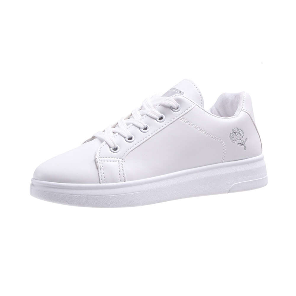 New Women's PU Leather Breathable Sports Style Casual Board Student Small White Shoes