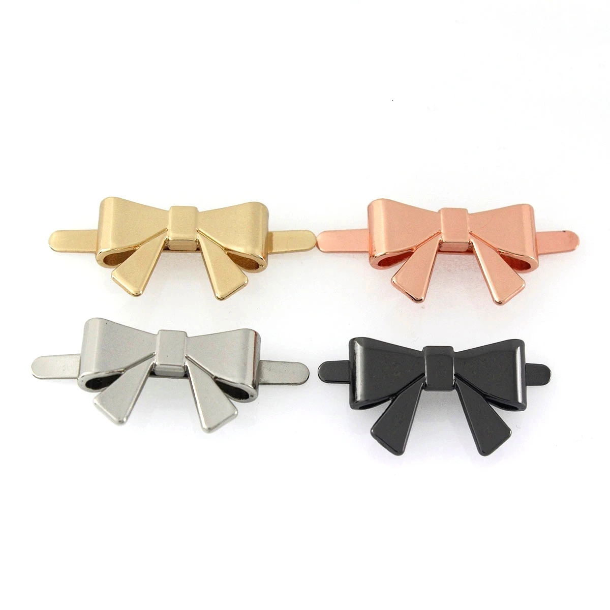 2pcs Metal Bowknot Buckle Fashion Durable Shoes Clip Clasp for DIY Handbag Bag Garments Hardware Closure Bag Parts Accessories 240615