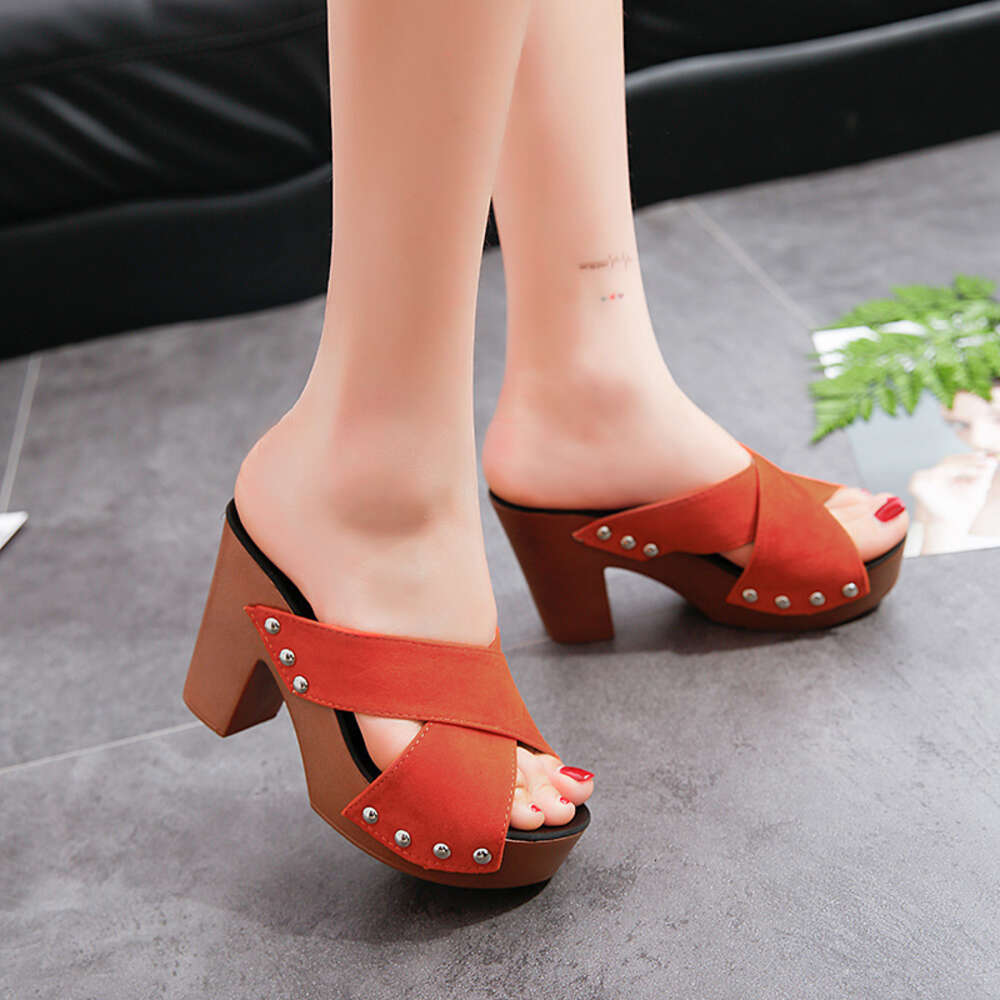 Green Summer Ladies Fashion Casual Wedge Heel Open Toe Fish Mouth Roman Style Sandals Shoes
