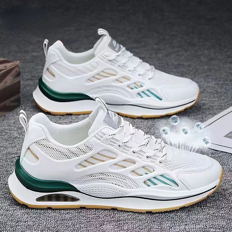 men's Fly woven shoes autumn new sports shoes for men and women Korean version of the trend thick sole shock absorption 4 wo