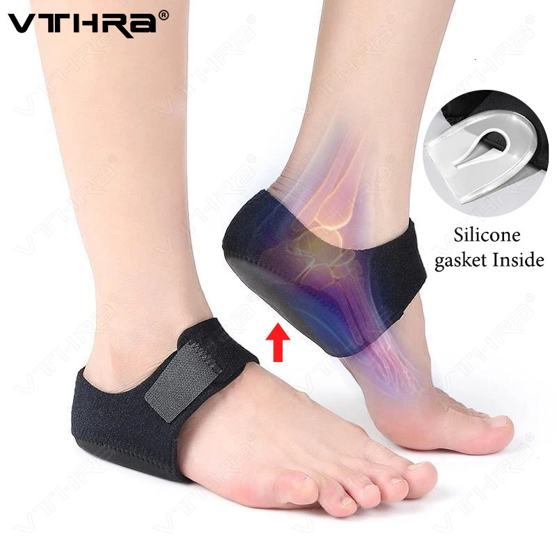Plantar Fasciitis Silicone Heel Protector for Spurs Shock Absorption Shoes Pads U Cup Half-yard Socks Sleeve Pain Relief Insoles 240615