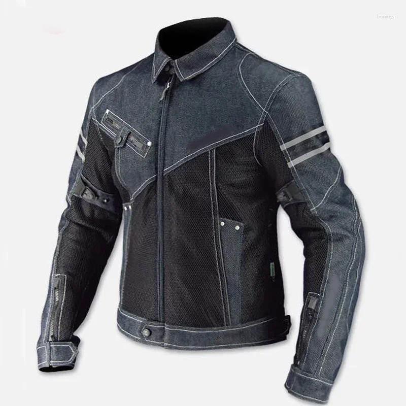 Motorcycle Apparel Komine Jk006 Jacket Denim Mesh Breathable Racing Protective Cross-Country Fall Resistant Riding Clothing free shipping